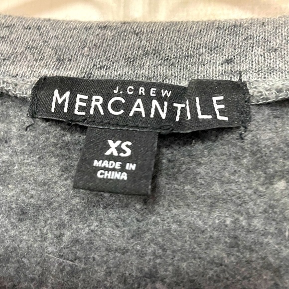 J Crew Mercantile Gray Marled Ruffle Front Sweatshirt Sz XS - Picture 3 of 6